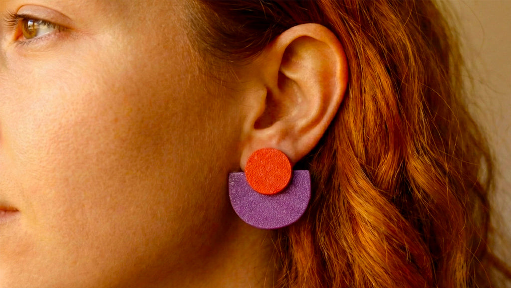 Aretes Opera Carmesí